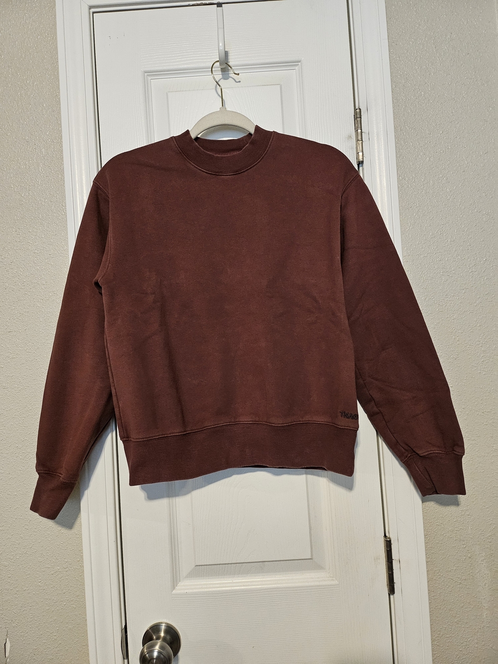 TNA Women's Crewneck Sweatshirt in Deep Maroon